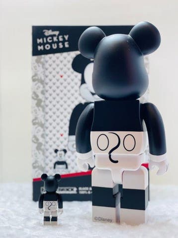 Medicom Toy - BE@RBRICK 400% & 100% Disney Mickey Mouse, Antiquités & Art
