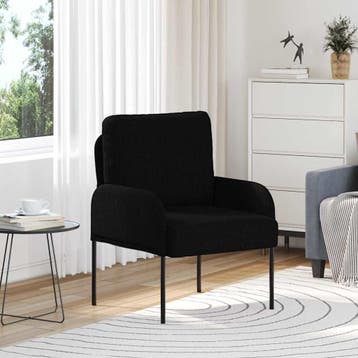 vidaXL bank / zetelen met kussen 55cm Zwart Multiplex, Verzenden, Nieuw