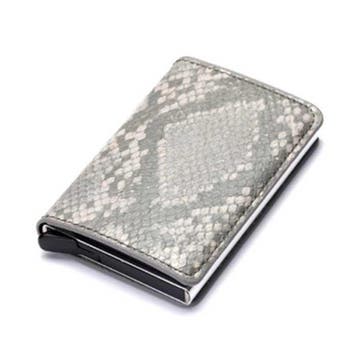 RFID Creditcard Houder Portemonnee - Vintage Leren Aluminium, Verzenden, Nieuw