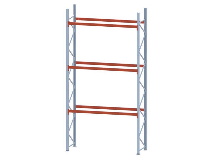 Palletstelling - 2 staanders 5500x1050mm - Tot. lengte: 2m90, Zakelijke goederen, Kantoor en Winkelinrichting | Magazijn, Stelling en Opslag