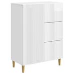 vidaXL Dressoir met lade Hoogglans Wit 66 x 34,5 x 90 cm, Huis en Inrichting, Kasten | Dressoirs, Verzenden, Nieuw