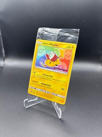 Pokémon - 1 Card Sealed Ashs Pikachu 108 Carte promo - Sun
