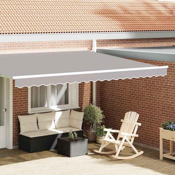 vidaXL vervangende markies volant Lichtgrijs 430 x 20 cm, Tuin en Terras, Verzenden, Nieuw