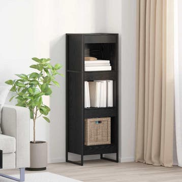 vidaXL Boekenkast 40 x 30 x 121 cm Bewerkt hout Zwart Eiken, Verzenden