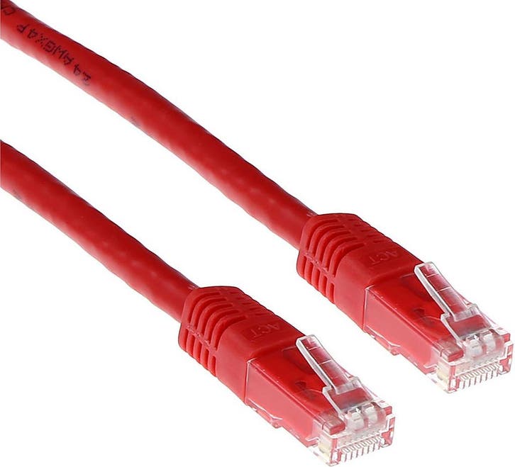ACT 3m Cat6 UTP Rood Nieuw, Computers en Software, Pc- en Netwerkkabels, Zo goed als nieuw, Ophalen of Verzenden