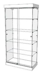 *TIP*  ITALIAANSE GLOSSY WIT VITRINEKAST OP WIELEN MET LED, Ophalen of Verzenden