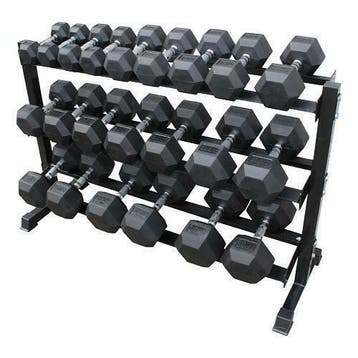 Haltères Hexagonaux caoutchouc en stock!!!, Ophalen of Verzenden, Nieuw, Benen, Dumbbell
