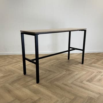sta-tafel (hxbxd) 110x180x60 cm,  midden eiken - zwart
