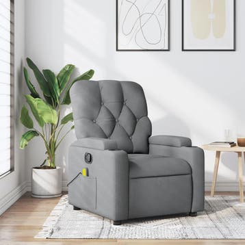 vidaXL Massagestoel met lichtgrijze stof, Verzenden, Nieuw