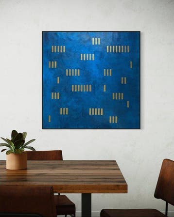 Dorota Kozak - Field Structure No.4 - XL Abstract Blue