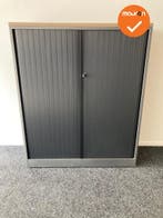 Roldeurkast - Ahrend - 144x120x45cm - antracietgrijs met zwa, Werkplek, Ophalen of Verzenden, Gebruikt, Kast