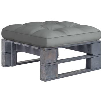 vidaXL Tuinhocker pallet geïmpregneerd grenenhout grijs, Verzenden, Nieuw