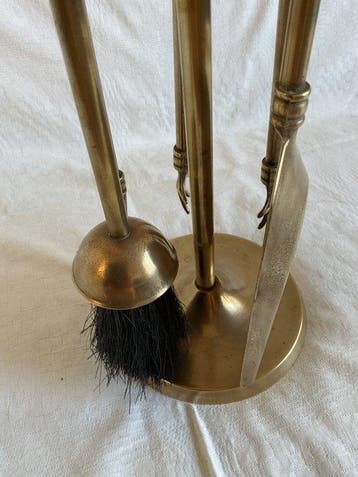 Accessoire de cheminée (5) - Set de cheminée en laiton