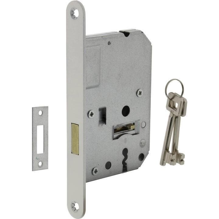 Woningbouw klavier kastslot wit - voor binnendeur - Dulimex, Doe-het-zelf en Bouw, Hang- en Sluitwerk, Slot, Nieuw, Overige materialen