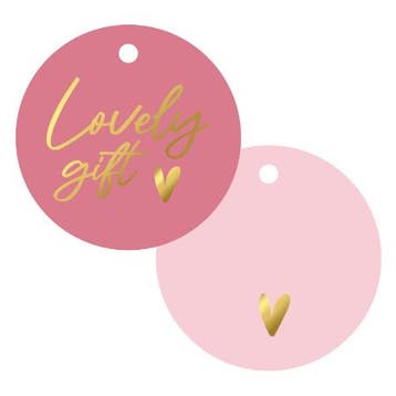 3x Cadeaulabel Lovely Gift (Per 3 stuks, Cadeaulabels), Diversen, Verzenden, Nieuw