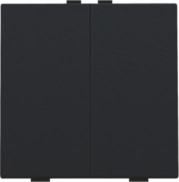 Niko Home Control Dubbele Drukknop Zwart Gecoat - 161-51002, Verzenden, Nieuw
