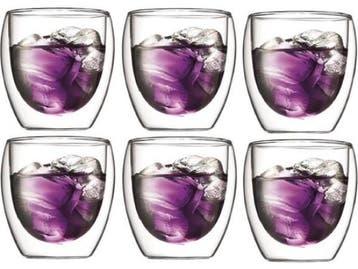 Veiling - 6 x Bodum Pavina Koffieglas 0.25L, Elektronische apparatuur, Nieuw