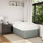 vidaXL Bedframe zonder matras 80x200 cm fluweel lichtgrijs, Verzenden