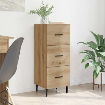 vidaXL Dressoir artisanaal eikenkleurig 34 x 34,5 x 90 cm, Huis en Inrichting, Kasten | Dressoirs, Verzenden, Nieuw