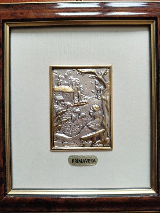 Euroesse - Relief, Elegante Bassorilievo Primavera –, Antiek en Kunst, Antiek | Zilver en Goud