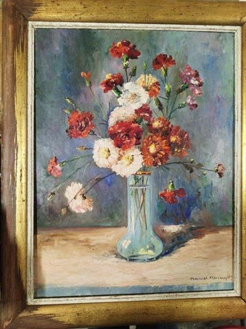 Marcel Abougit (1886-1955) - Bouquet de fleurs dans un vase