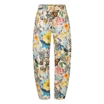 MAC • beige Danni jeans flower • 36, Kleding | Dames, Bruin, Verzenden, MAC, Nieuw