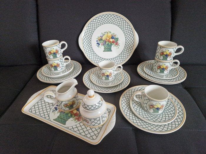 Villeroy & Boch - Koffie- en theeservies (22) - Porselein -, Antiquités & Art, Antiquités | Meubles | Tables
