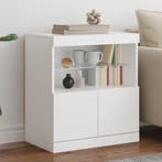 vidaXL Dressoir met LED-verlichting 60x37x67 cm wit, Verzenden, Nieuw