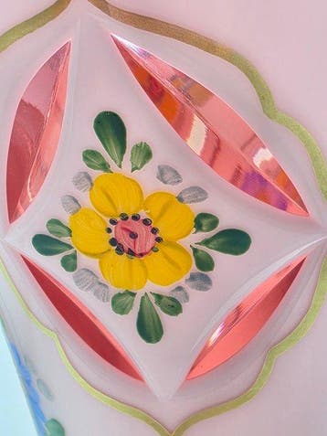 Bohemia Glass - Vaas - Overlay - Glas - Met de hand, Antiek en Kunst