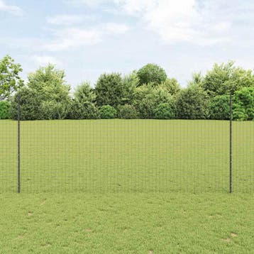 vidaXL ingegraven hekpalen 5 st Grijs 180 cm Gepoedercoat, Verzenden, Nieuw