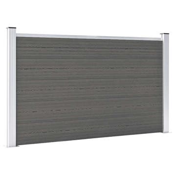 vidaXL Schutting 180x105 cm HKC grijs, Verzenden, Nieuw