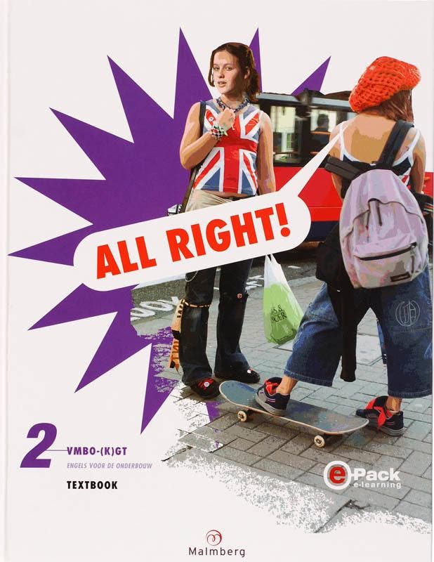 All right ! 2 vmbo-(k)gt Tekstboek 9789034532091 M. Koevoets, Boeken, Schoolboeken, Zo goed als nieuw, Verzenden