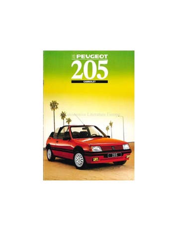 1988 PEUGEOT 205 CABRIOLET BROCHURE NEDERLANDS