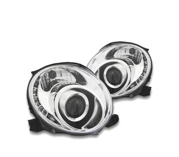 Phares Pour Fiat 500 07-15 Diurnes Tfl Fond Chromé, Verzenden, Nieuw