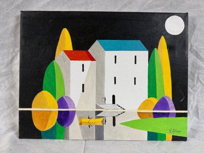 V. Altieri (1977) - Specchio della natura, Antiek en Kunst, Kunst | Schilderijen | Klassiek