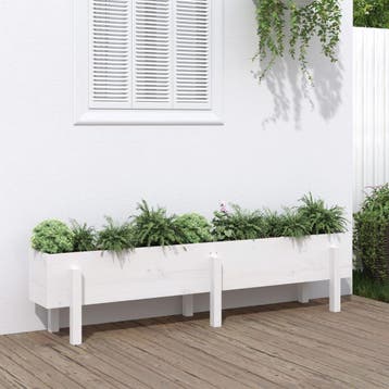 vidaXL Plantenbak verhoogd 160x30x38 cm massief grenenhout, Verzenden, Nieuw