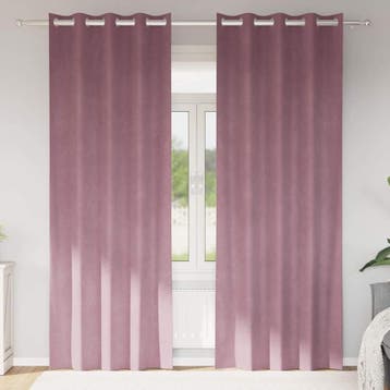 vidaXL Gordijnen 2 st Donkerroze 140 x 260 cm fluweel, Verzenden, Nieuw
