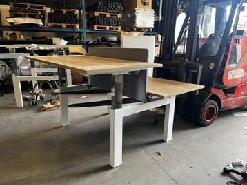 30 x zit sta duo bureau, refurbished, Verzenden, In hoogte verstelbaar, Zo goed als nieuw