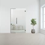 Glazen binnendeur met zijlicht zonder kozijn RVS beslag-Blan, Verzenden