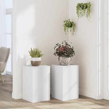vidaXL Plantenstandaards 2 st 30x30x50 cm bewerkt hout wit, Verzenden