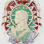 Hanger - 18 karaat Geel goud - 0.05ct. tw. Diamant