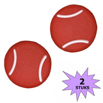 Fako Bijoux - Tennisdemper - Tennisbal - Rood - 2 Stuks, Verzenden, Nieuw