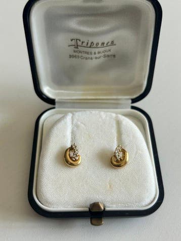 Boucles doreilles - 18 carats Or jaune, Bijoux, Sacs & Beauté