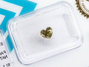 Zonder minimumprijs - 1 pcs Diamant (Natuurlijk gekleurd) -