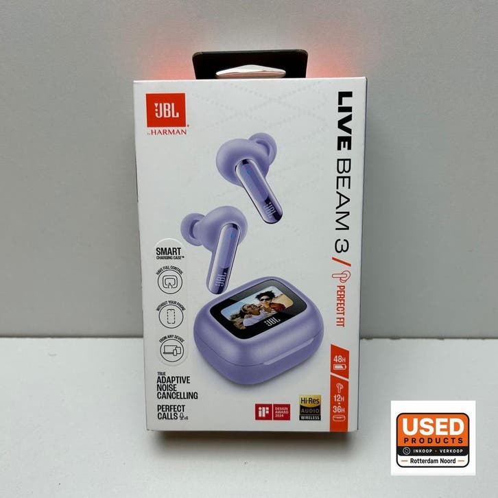 JBL Live Beam 3 Paars - Nieuw met bon, TV, Hi-fi & Vidéo, Casques audio, Envoi