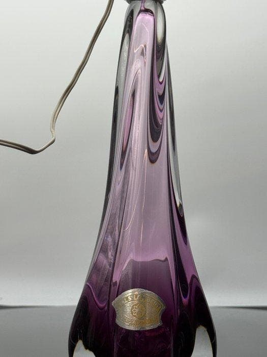 Val Saint Lambert - René Delvenne - Lampe de table - Cristal, Antiquités & Art, Antiquités | Verre & Cristal