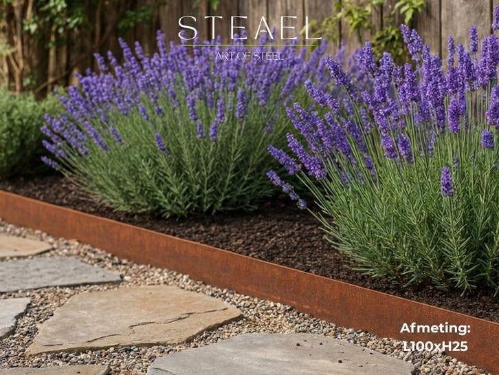 Cortenstaal kantopsluiting - bordderranden - DIVERSE MATEN, Tuin en Terras, Bloembakken en Plantenbakken, Minder dan 30 cm, 100 cm of meer