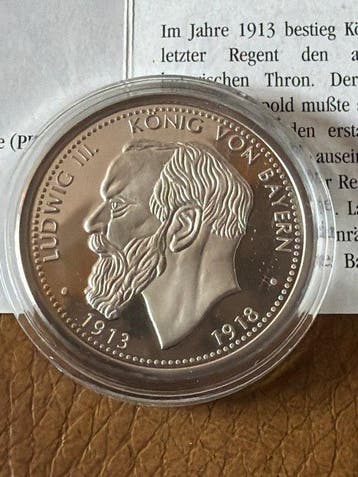 Monde. Silver medal Silbermedaille König Ludwig III. - 15g