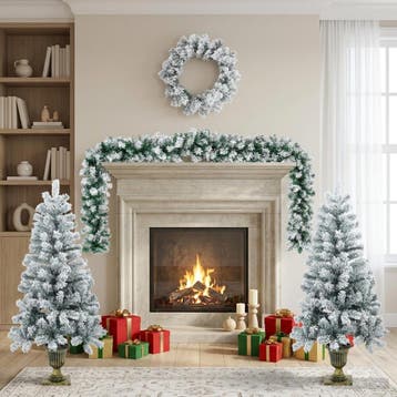 vidaXL Mini-kerstbomenset 120 cm PVC Groen en Wit, Verzenden, Nieuw
