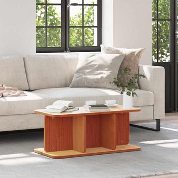 vidaXL Salontafel Wasbruin 80 x 39,5 x 33,5 cm Massief, Verzenden, Nieuw